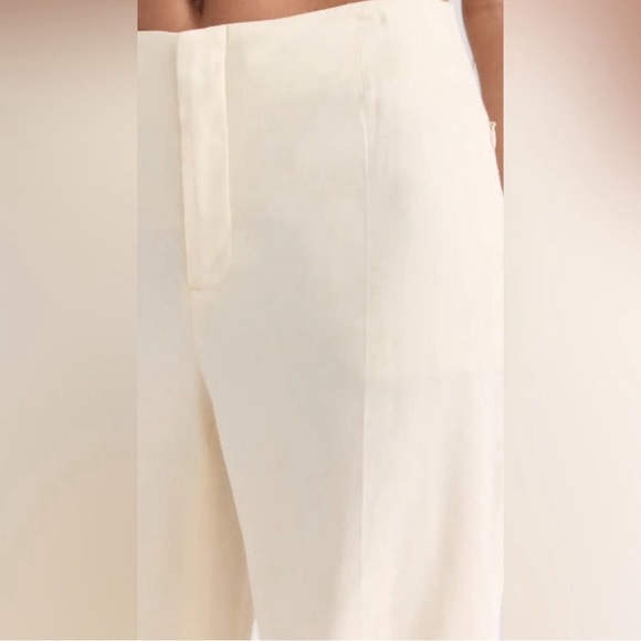 Frame  High Rise Wide Leg Trousers Pants Navy Blue - Picture 10 of 10